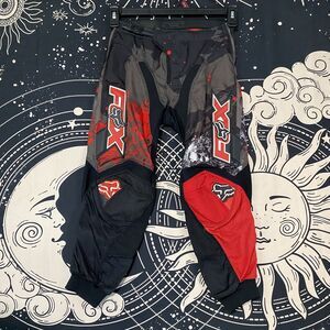Fox Racing Youth Motocross Pants Red Black Size 10 26 Dirt Bike MX Gear No Pads